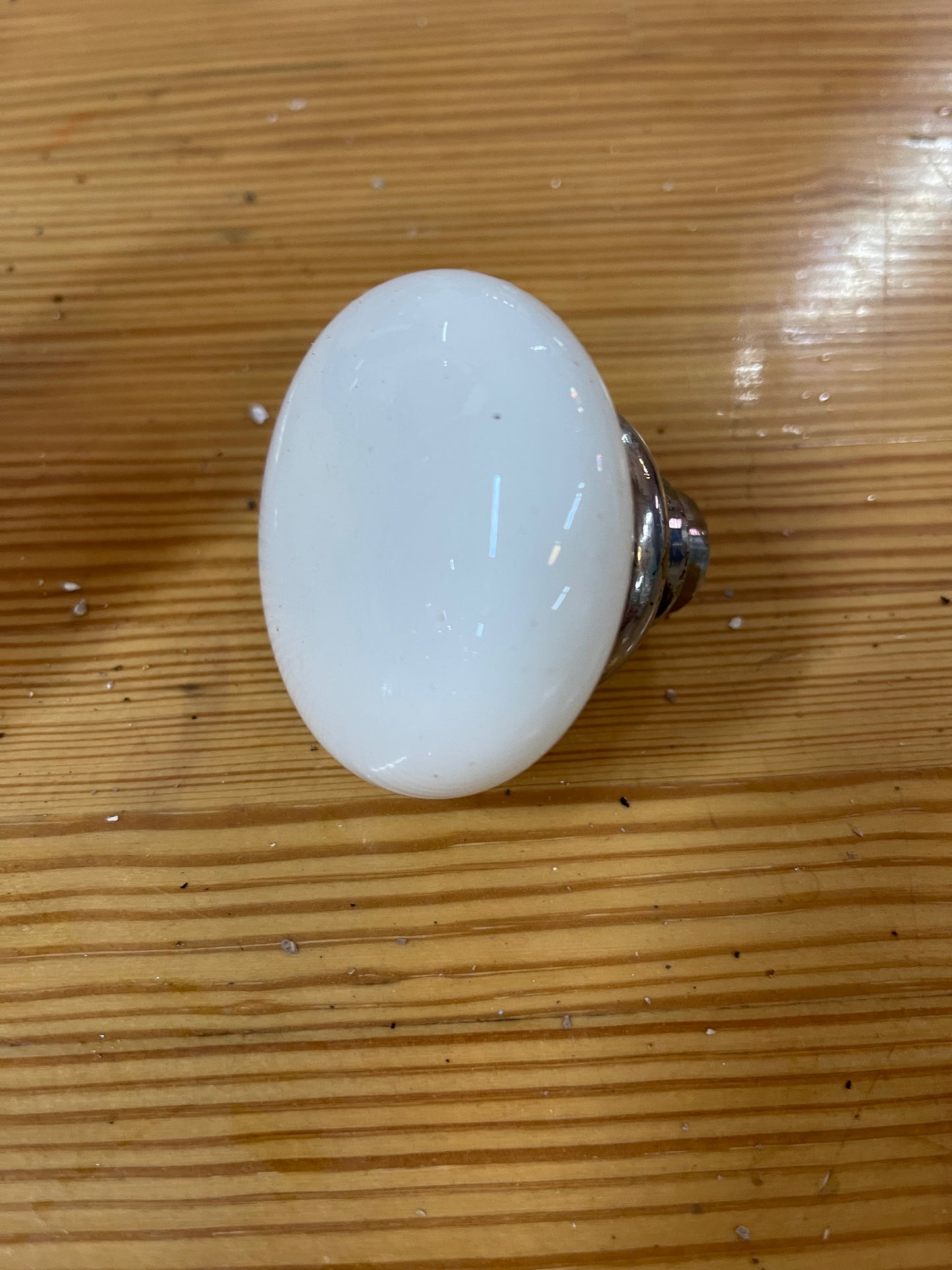 Round Milk Glass Knob