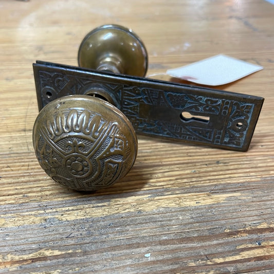 Antique Brass Door Knob Set