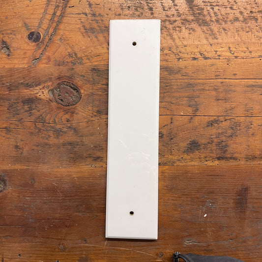 Vitrolite White Door Push Plate