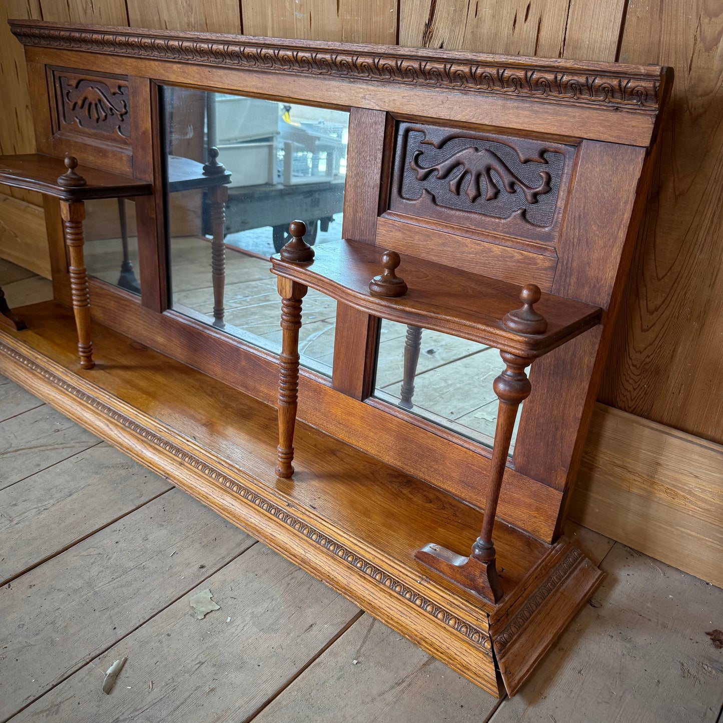 Antique Buffet Mantel Mirror