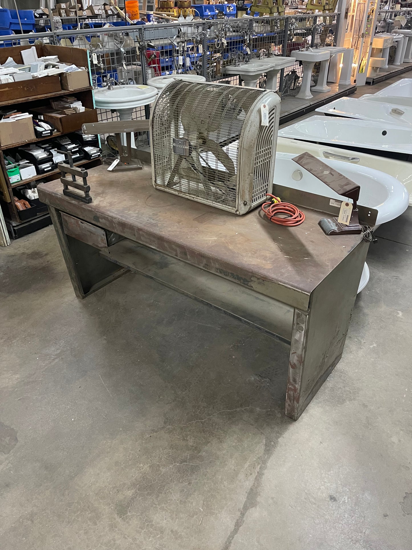 Vintage Steel Work Bench