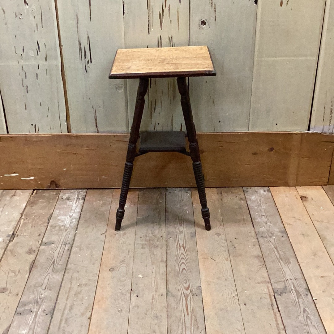 Antique Spool Leg End Table