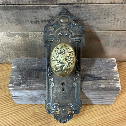 Antique Lion Door Knob Set