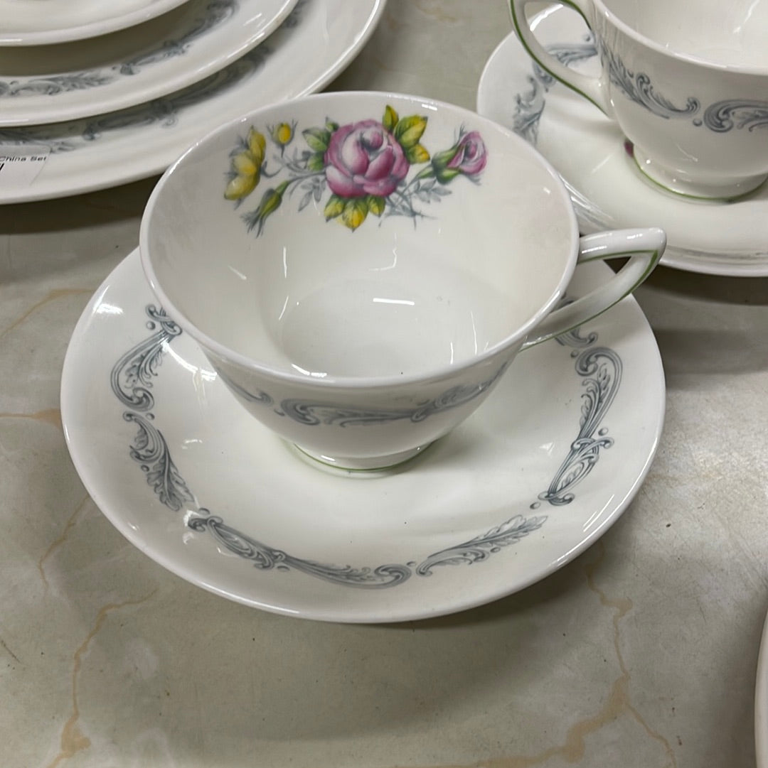 Chantilly Rose Pattern Tea Set