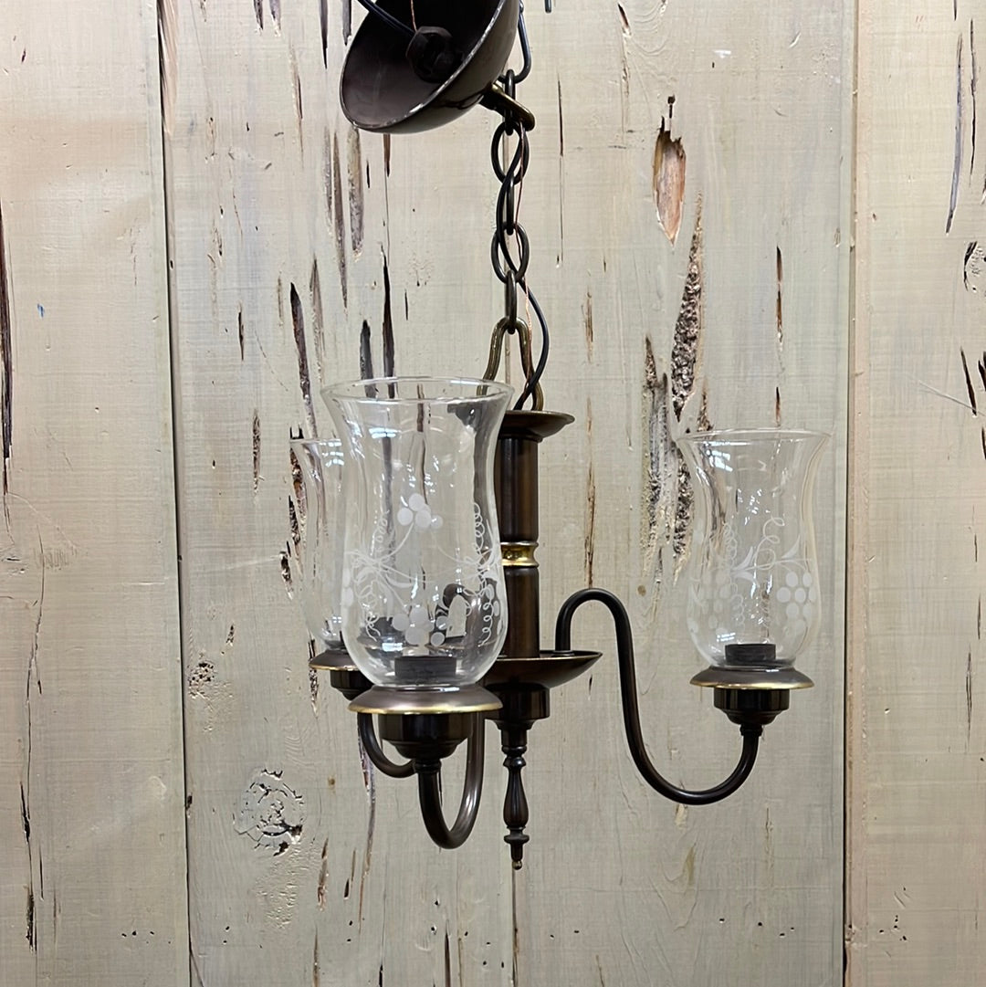 Vintage 3-Bulb Chandelier