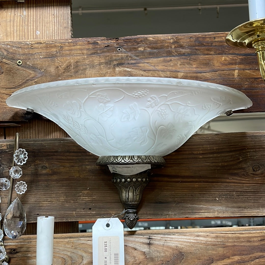 1 Bulb Sconce with Frosted Shade