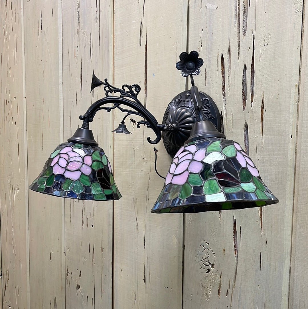 Stained glass online sconce