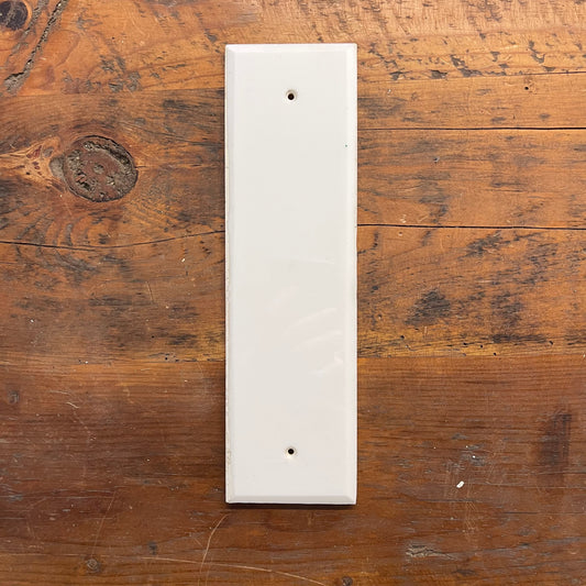 Vitrolite White Door Push Plate