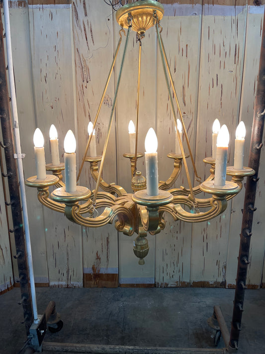 Vintage Ten Arm Chandelier