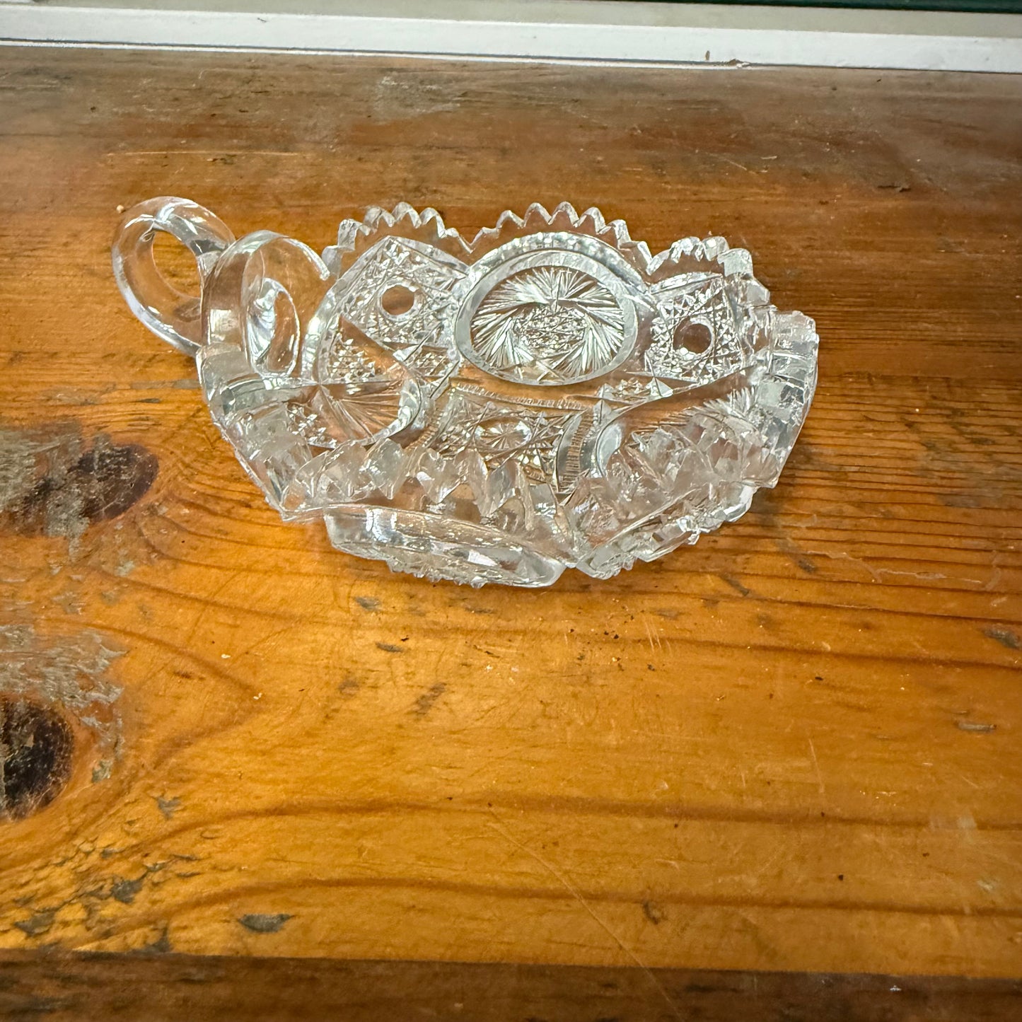 Antique Crystal Candy Dish