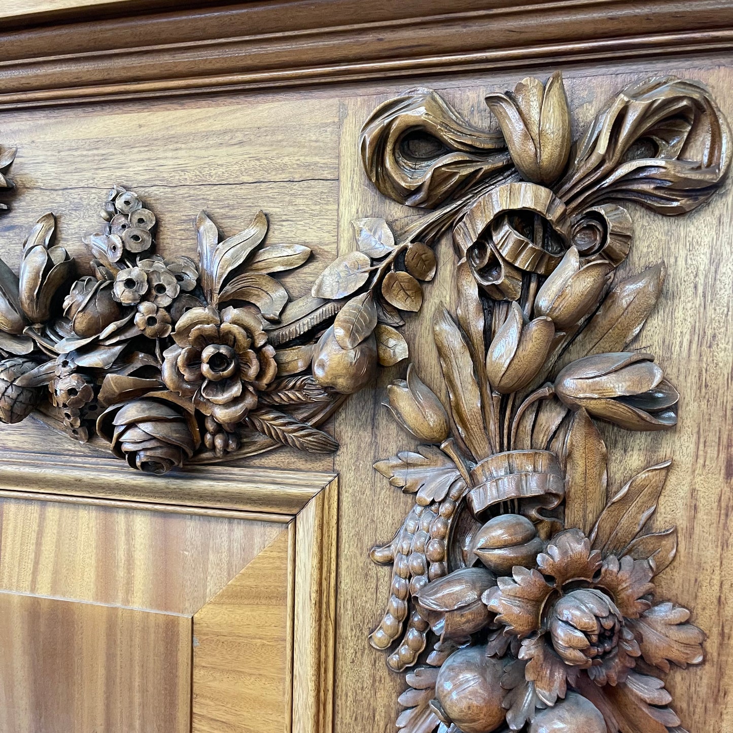 Antique Mahogany Fireplace Mantel