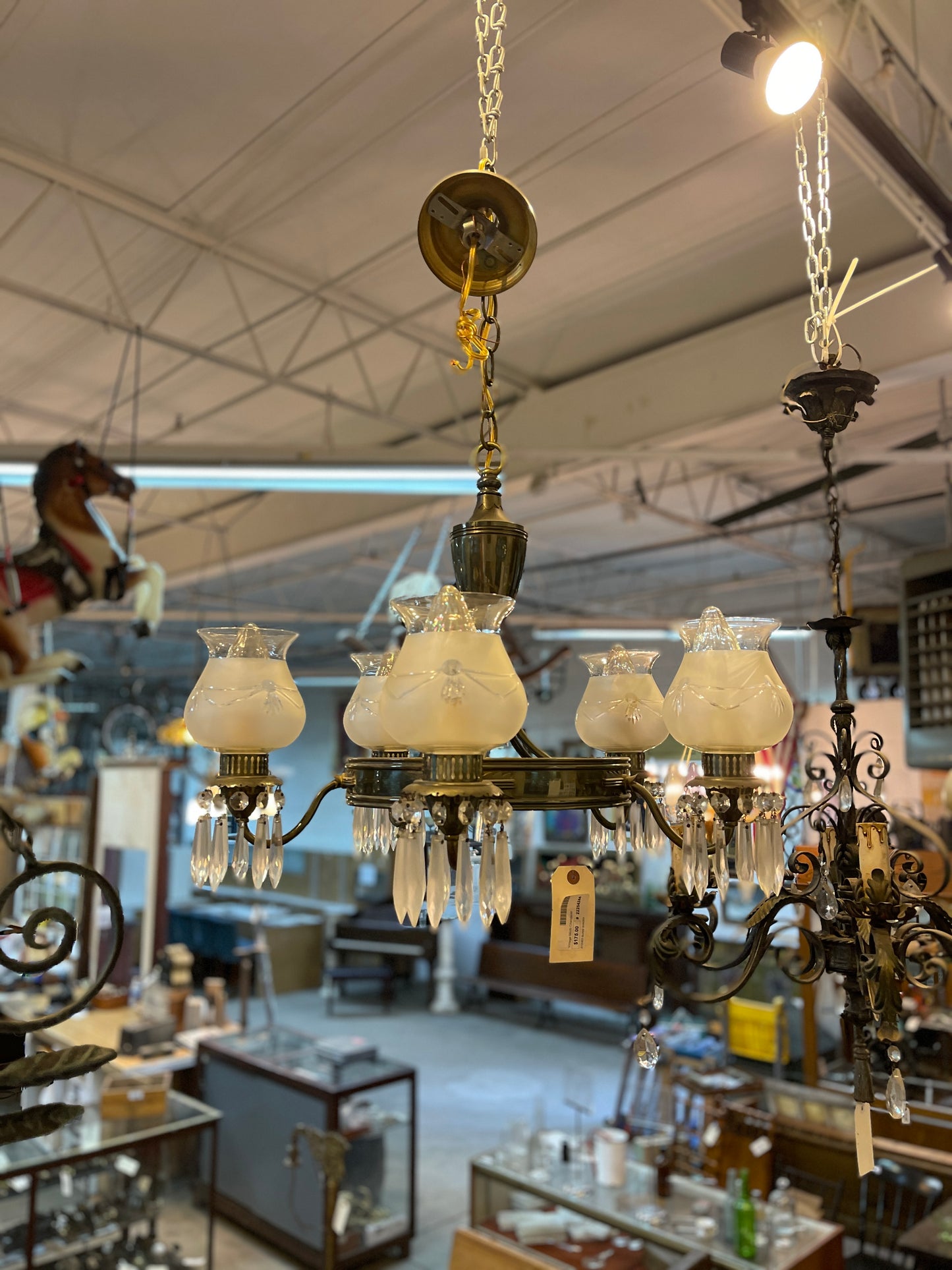 Vintage 5 Bulb Chandelier