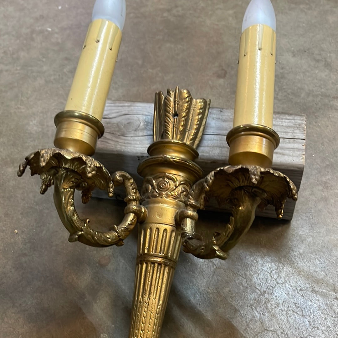 Antique Gilded Wall Sconce