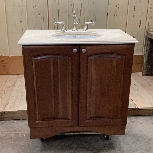 Vanity With Sink Top And Faucet