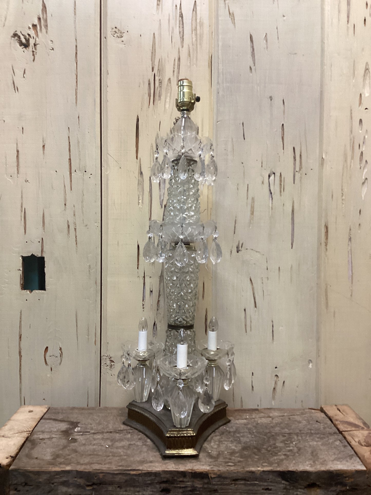 Vintage Crystal Table Lamp