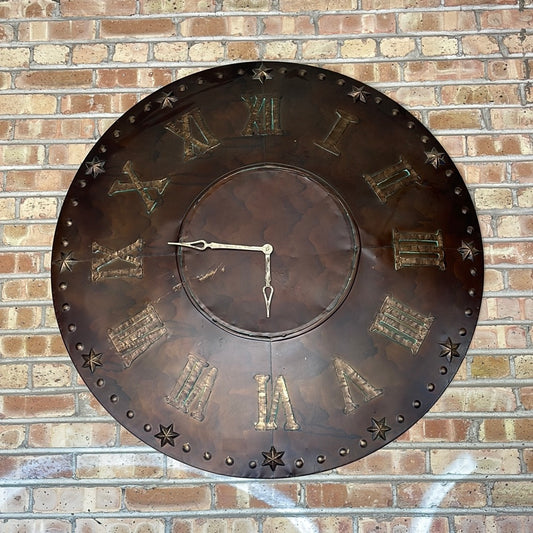 Large Metal Wall Clock