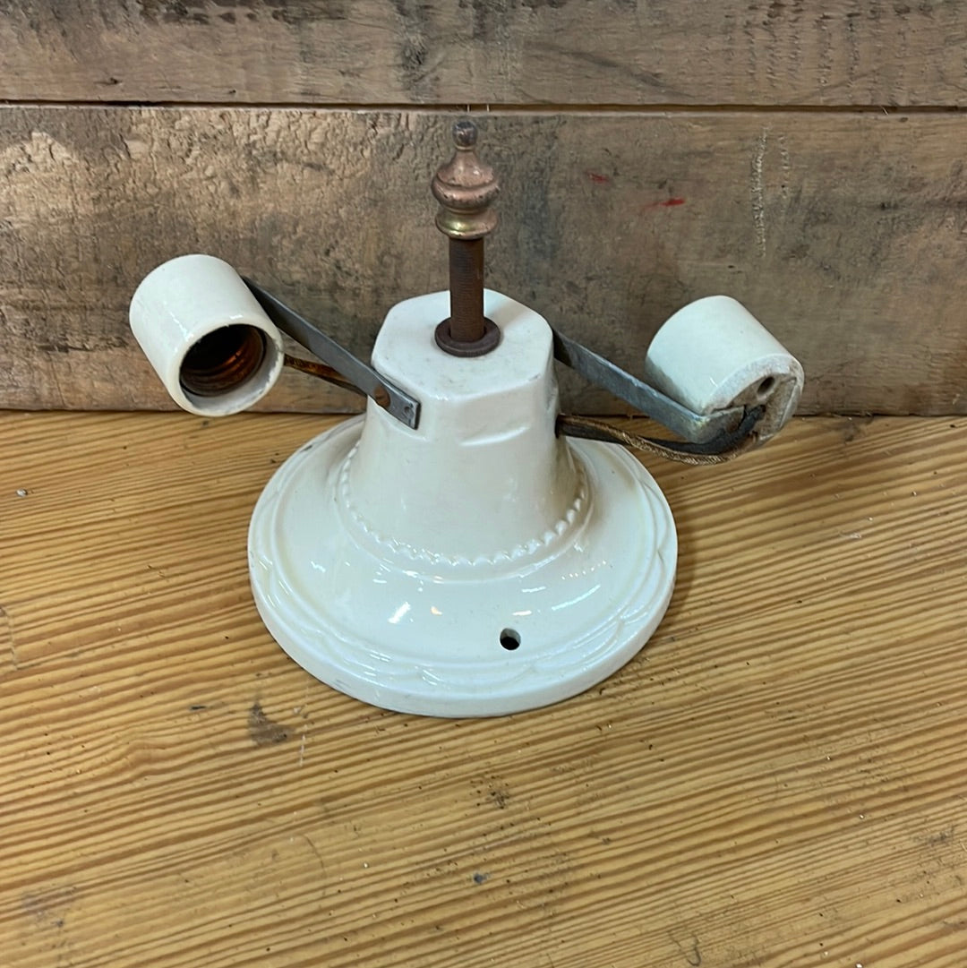 Antique Porcelain Ceiling Mount Fixture