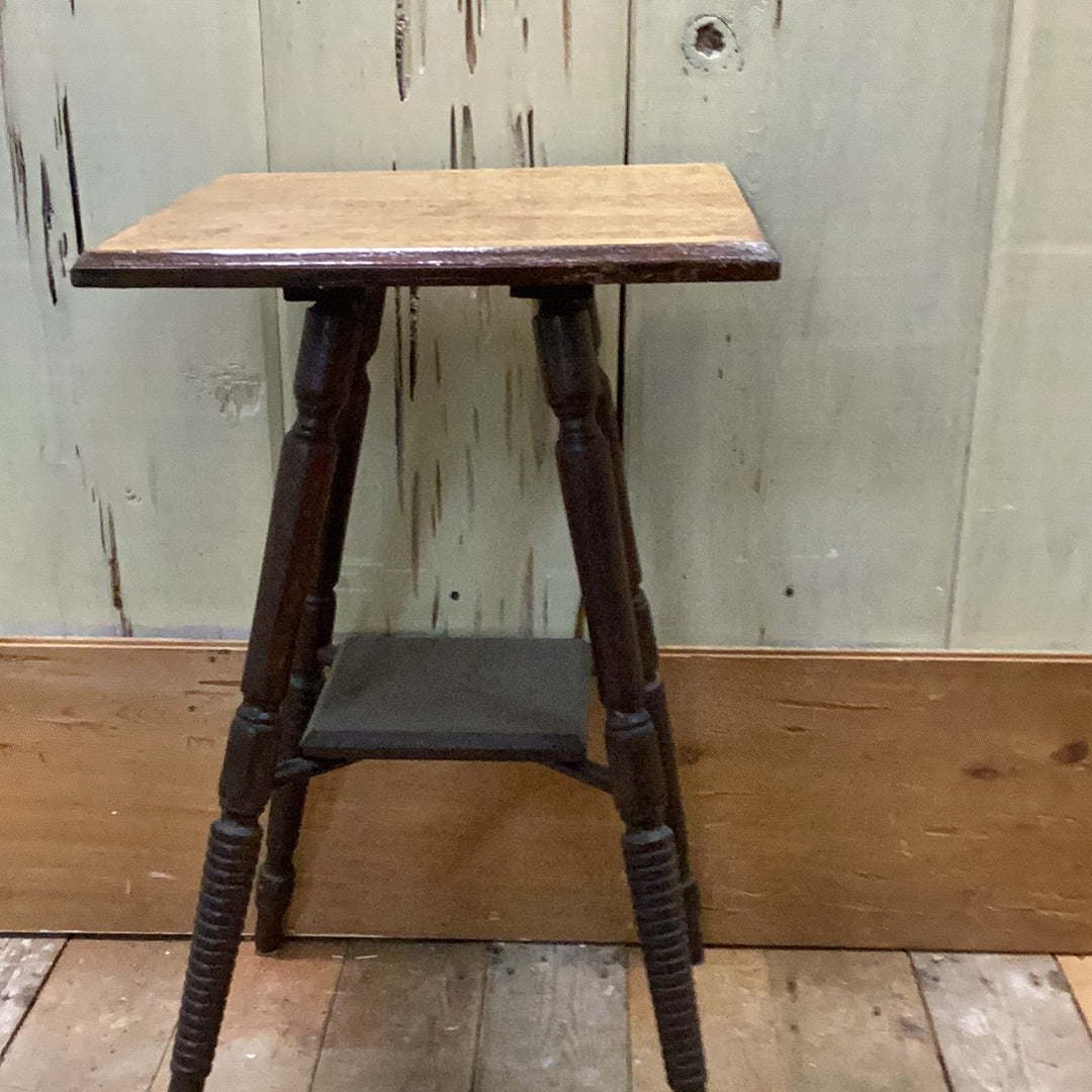 Antique Spool Leg End Table