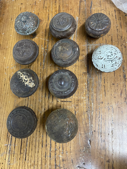 Various Antique Decorative Door Knob
