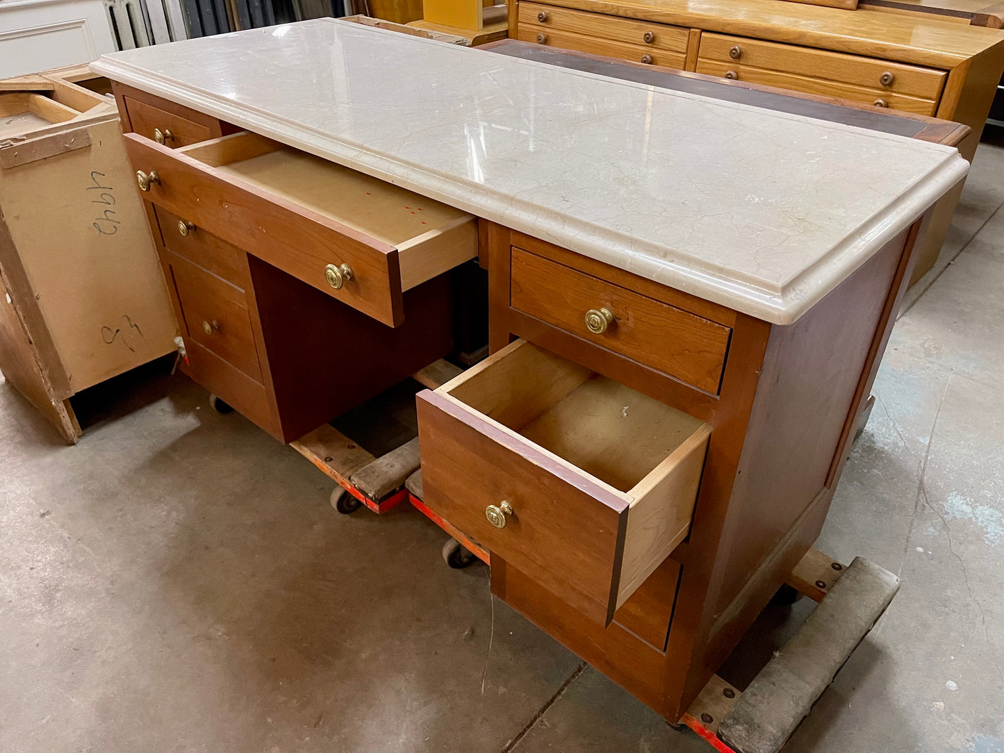 3 pc Desk with Granite Top