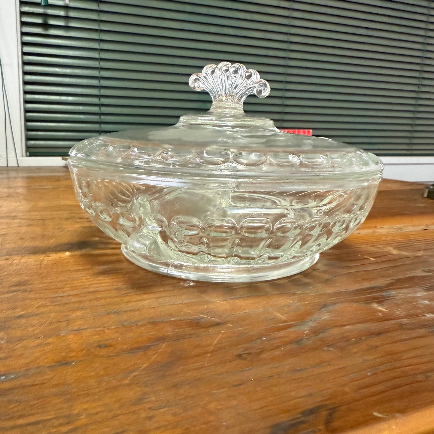 Etched Glass Candy Dish