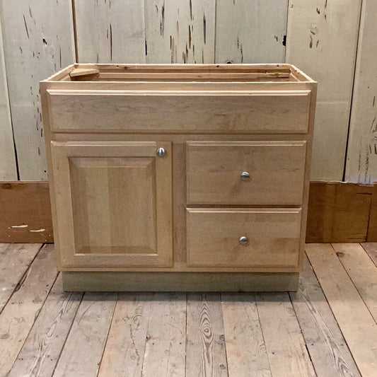 Two Drawer One Door Sink Base Cabinet