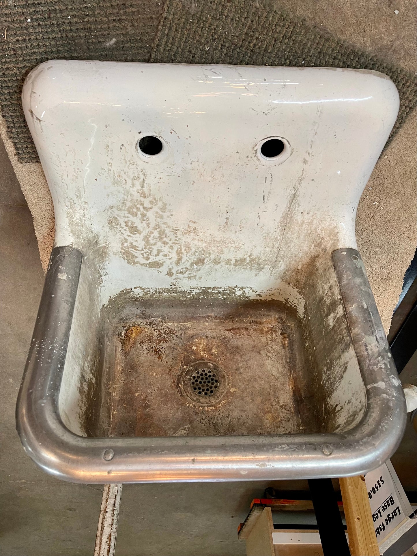 1967 High Back Cast Iron Sink