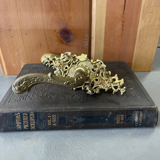 Antique Brass Door Lever Set