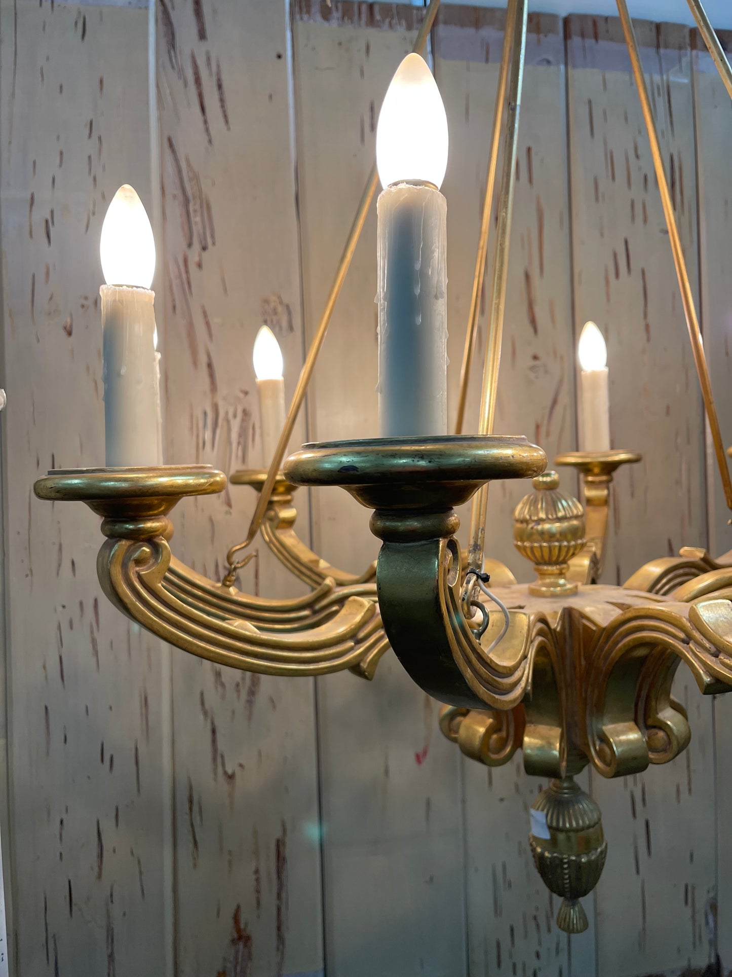 Vintage Ten Arm Chandelier