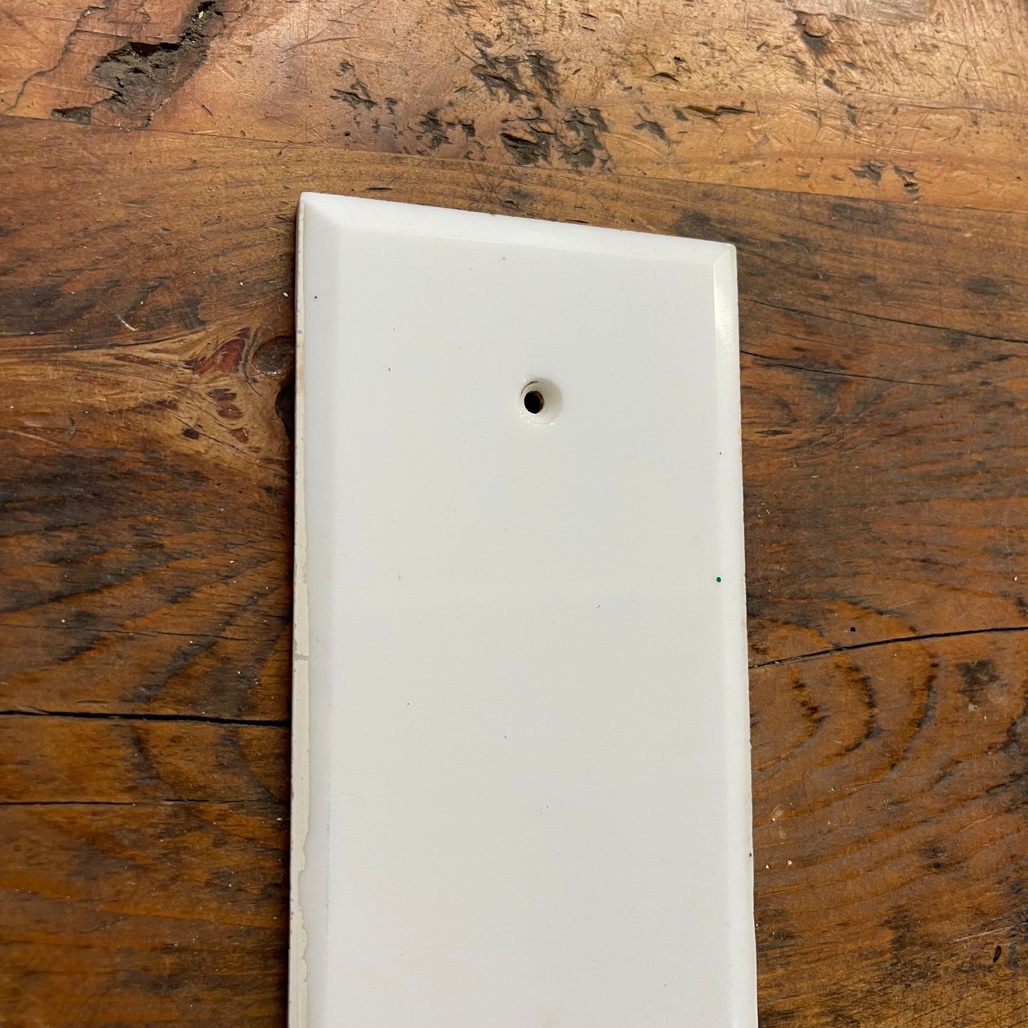 Vitrolite White Door Push Plate