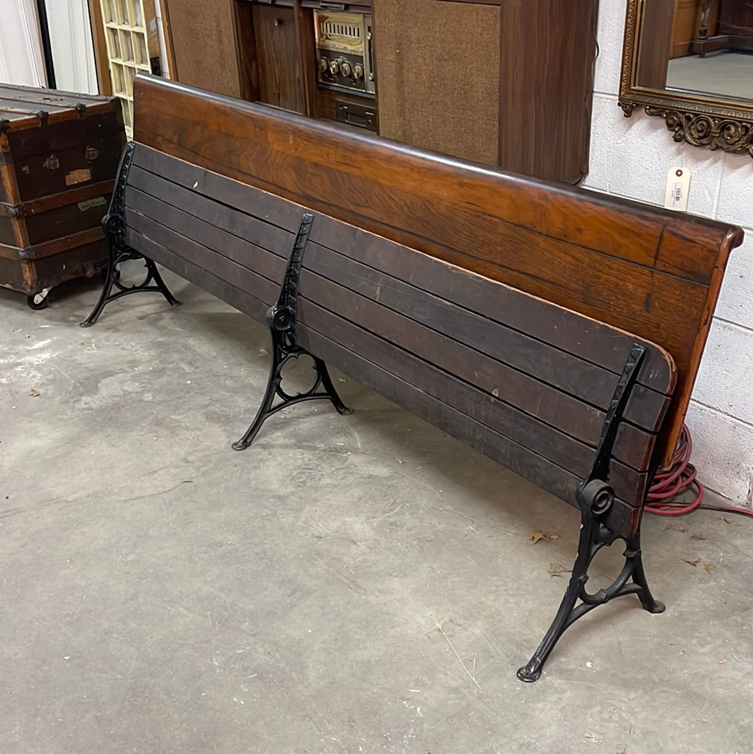 Antique discount iron bench