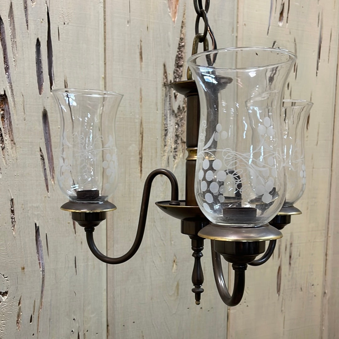 Vintage 3-Bulb Chandelier