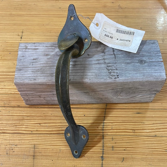 Brass Exterior Door Handle with Pull