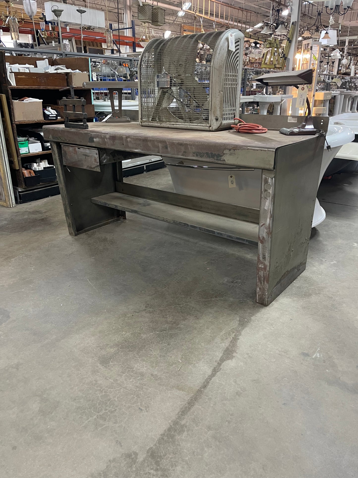 Vintage Steel Work Bench