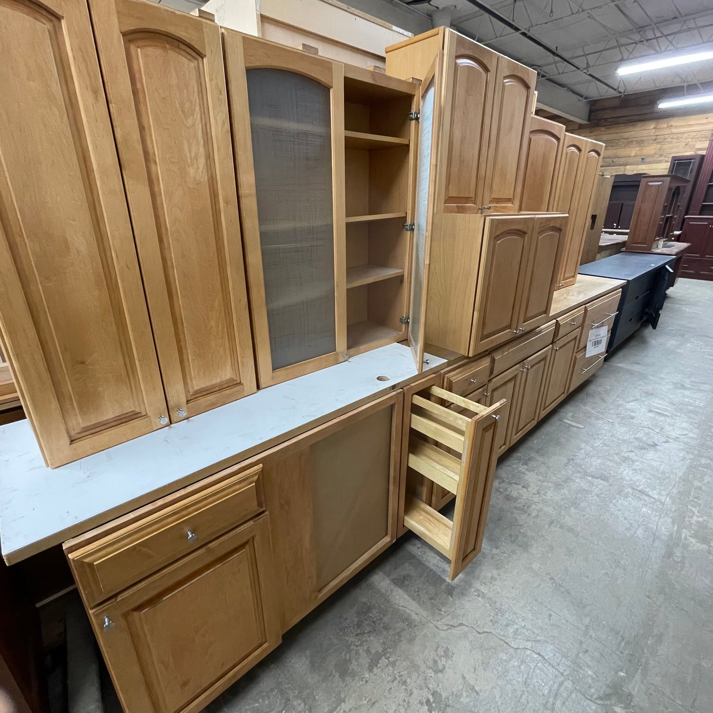 Maple Front Kitchen Cabinet Set
