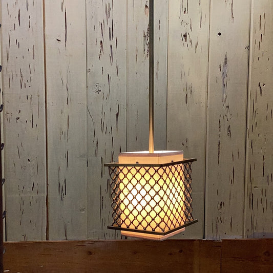 Square Caged Shade Pendant Light
