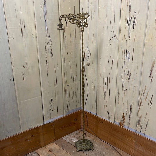 Antique Bridge Floor Lamp with Ship Motif