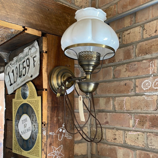 Milk Glass Shade Sconce