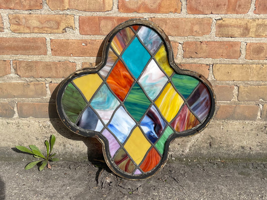 Quatrefoil Stained Glass Window