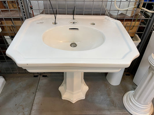 Antique Crane Pedestal Sink