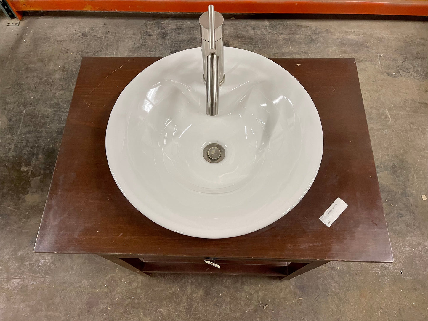 Vanity With Vessel Sink And Danze Faucet