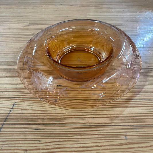 Fostoria Royal Amber Console Bowl