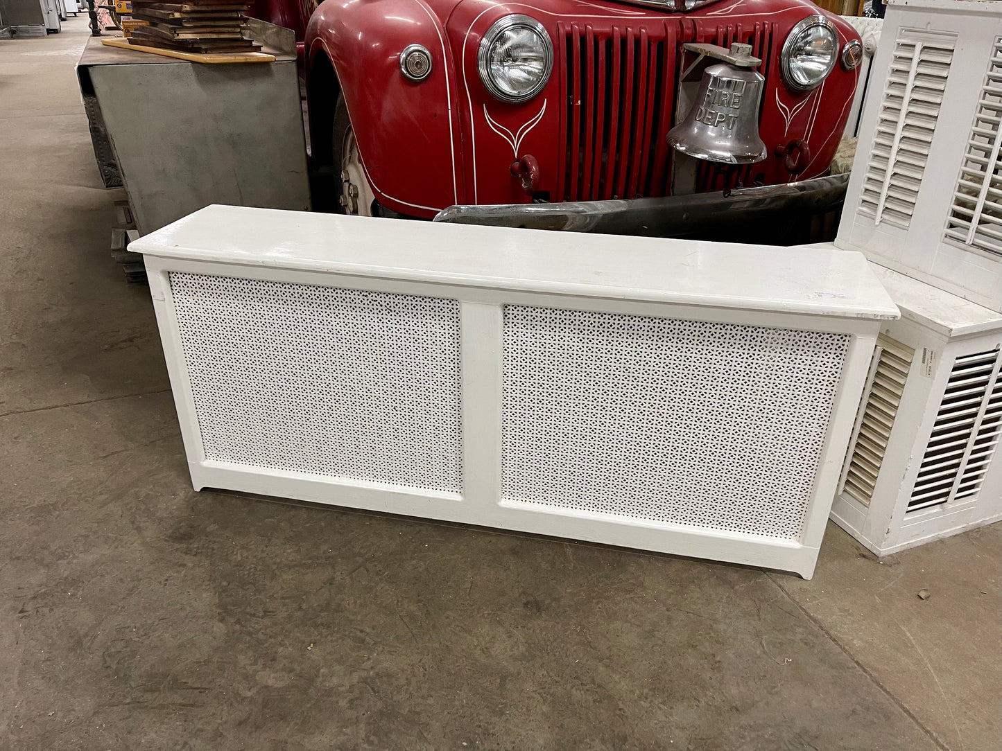 Wood Radiator Cover With Perforated Metal Face