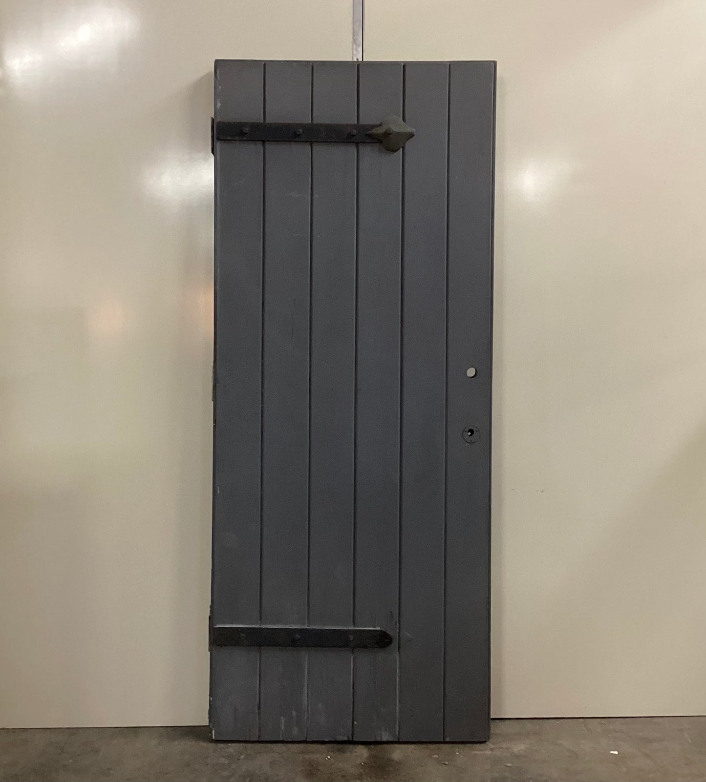 Exterior Door With Decorative Iron Hardware