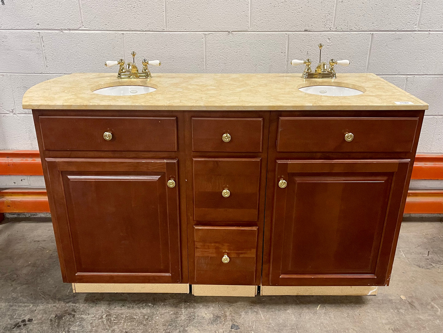 Double Sink Vanity Set With Matching Faucets