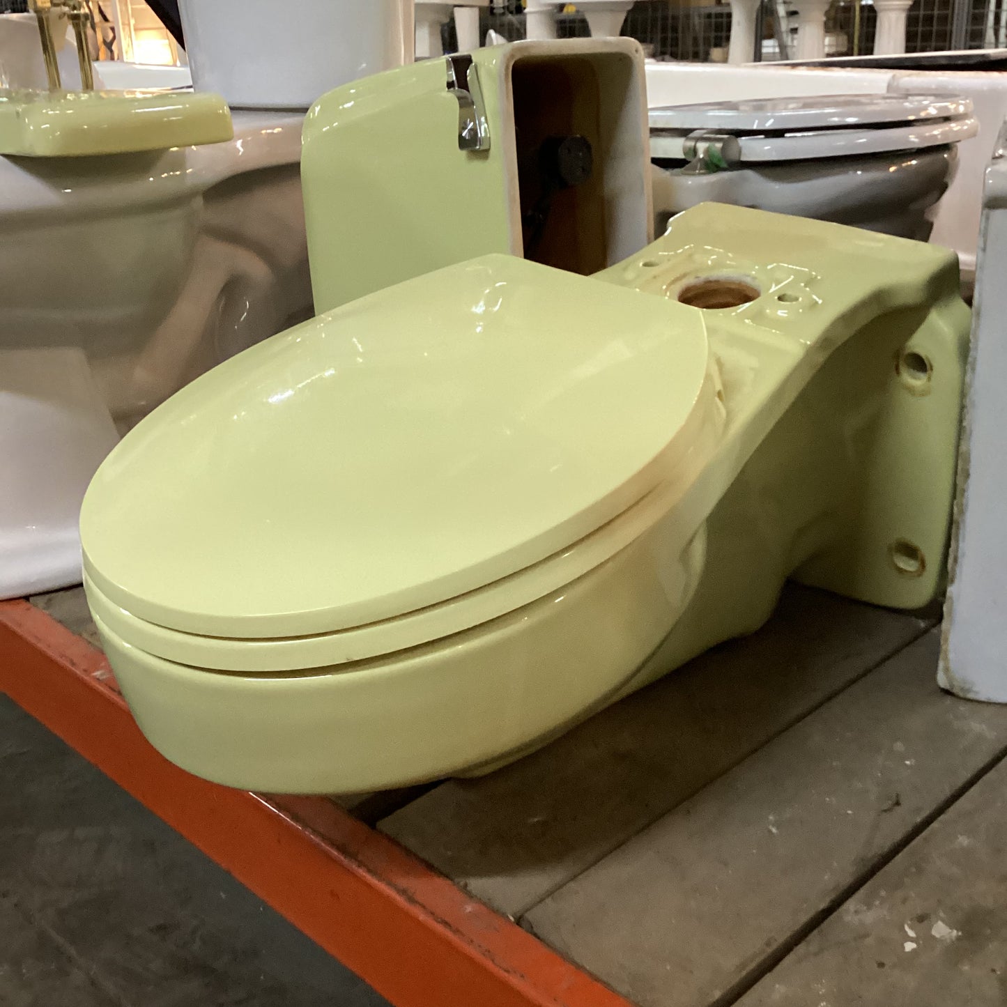 Vintage Yellow American Standard Wall Hung Toilet