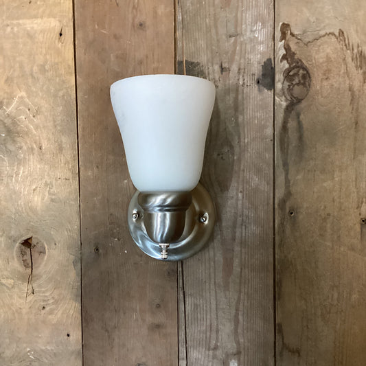 Single Bulb Sconce With Frosted Shade