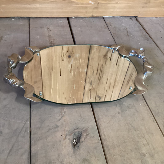 Vintage Mirrored Dresser Tray
