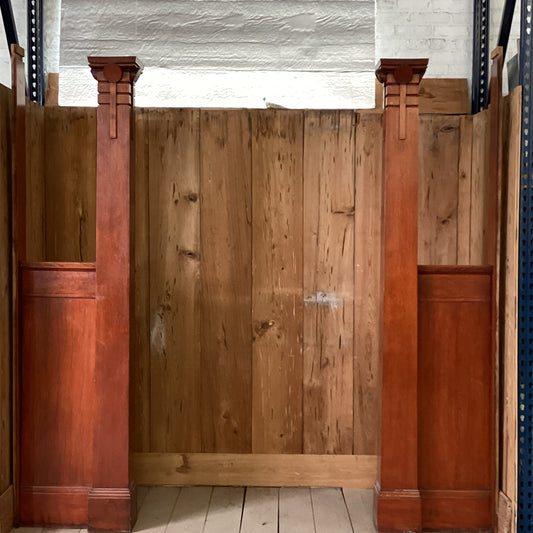 Antique Mahogany Colonnade Room Divider