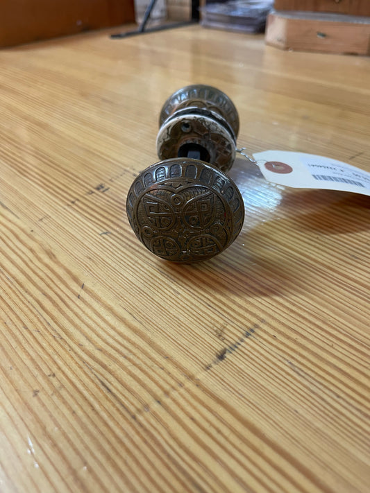 Antique Oval Door Knob Set